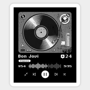 Bon Jovi ~ Vintage Turntable Music Sticker